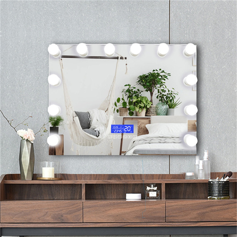 Decorativă Frumuseţe Vanity Touch Screen Bluetooth Mirror Wall-montat Hollywood condus vanitate oglinda