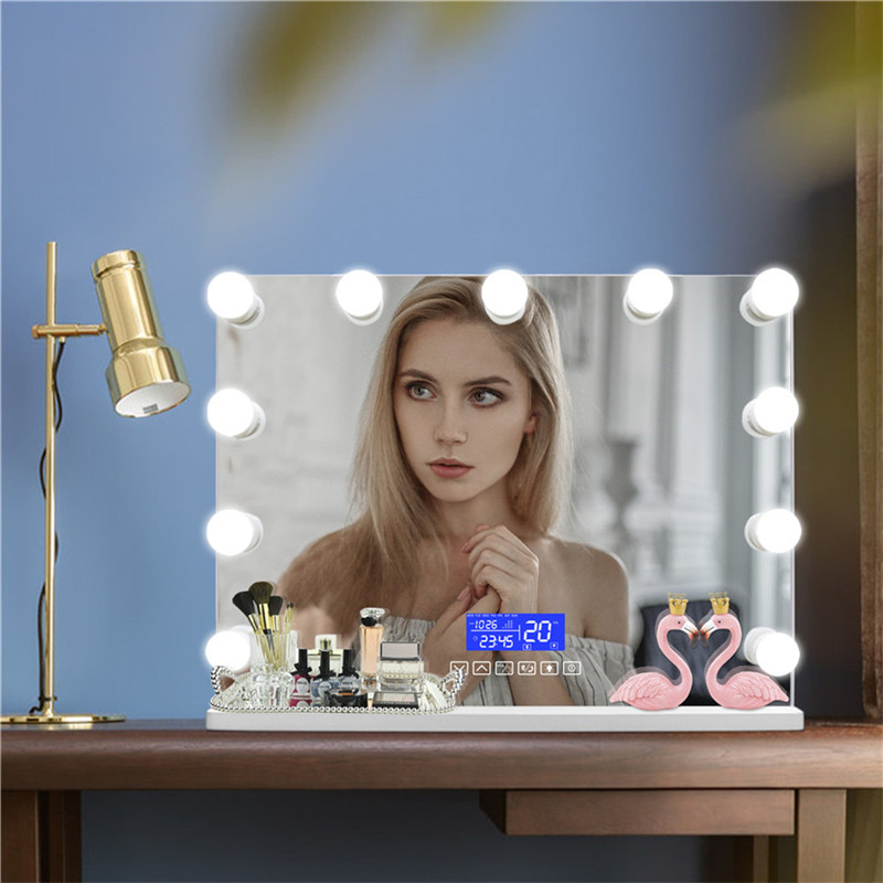 Ecran tactil de cosmetică frumusețe Oglindă de machiaj cu LED-uri Vanity